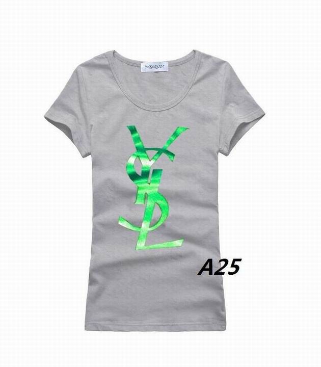 YSL short round collar T woman S-XL-177